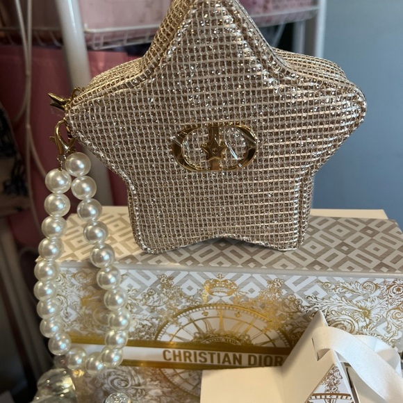 Christian Dior Star-Shaped Gold Pouch with Wristlet Attached and More - Picture 7 of 7